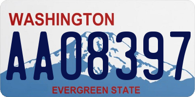 WA license plate AAO8397