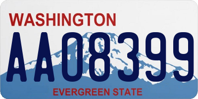 WA license plate AAO8399