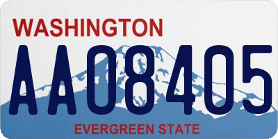 WA license plate AAO8405