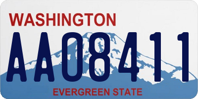 WA license plate AAO8411