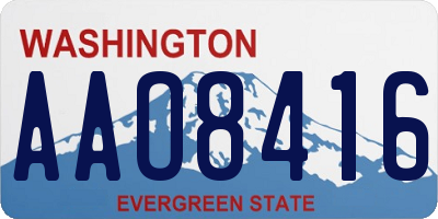 WA license plate AAO8416