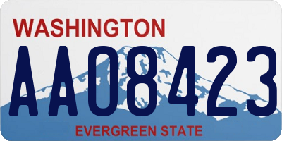 WA license plate AAO8423
