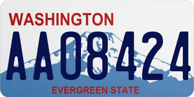 WA license plate AAO8424