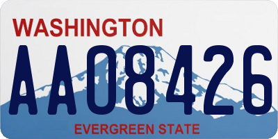 WA license plate AAO8426