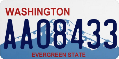 WA license plate AAO8433