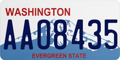 WA license plate AAO8435