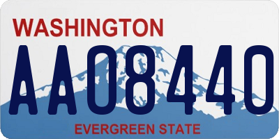WA license plate AAO8440