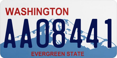 WA license plate AAO8441