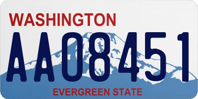 WA license plate AAO8451