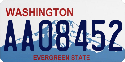 WA license plate AAO8452