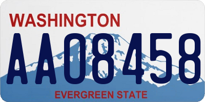 WA license plate AAO8458