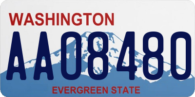 WA license plate AAO8480