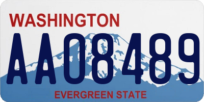 WA license plate AAO8489