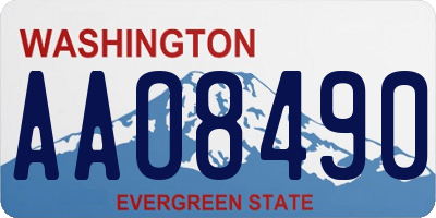 WA license plate AAO8490