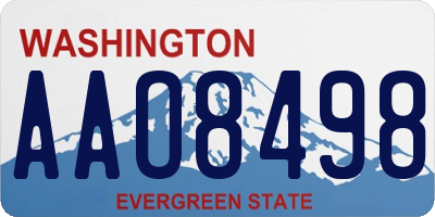 WA license plate AAO8498