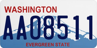 WA license plate AAO8511