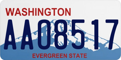 WA license plate AAO8517