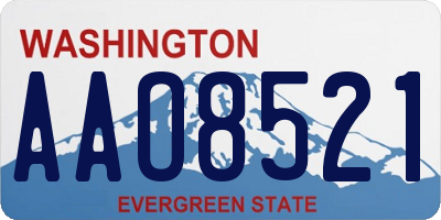 WA license plate AAO8521