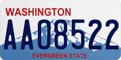 WA license plate AAO8522
