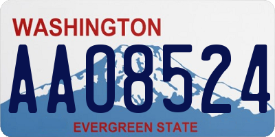 WA license plate AAO8524