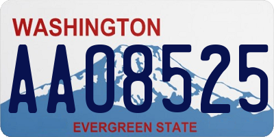 WA license plate AAO8525