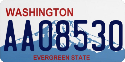 WA license plate AAO8530