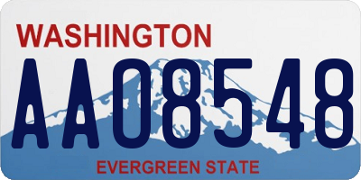 WA license plate AAO8548