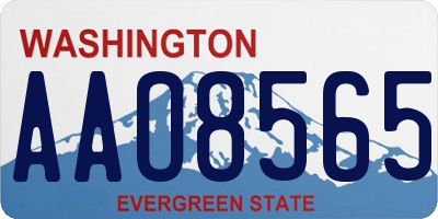 WA license plate AAO8565