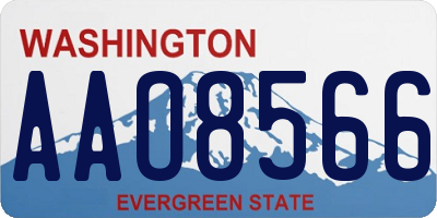 WA license plate AAO8566