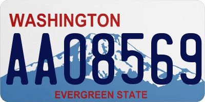 WA license plate AAO8569
