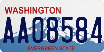 WA license plate AAO8584