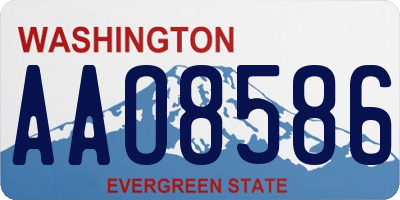 WA license plate AAO8586