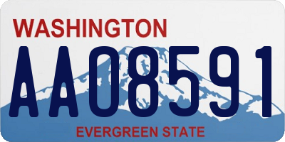 WA license plate AAO8591