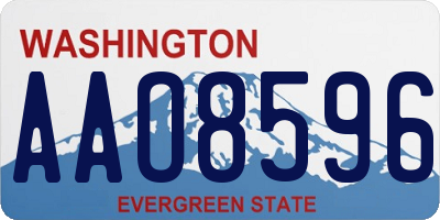 WA license plate AAO8596