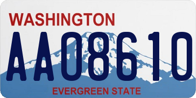 WA license plate AAO8610