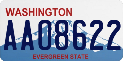 WA license plate AAO8622