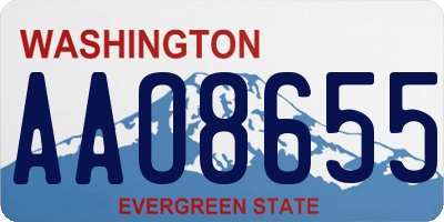 WA license plate AAO8655