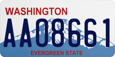 WA license plate AAO8661