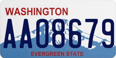 WA license plate AAO8679