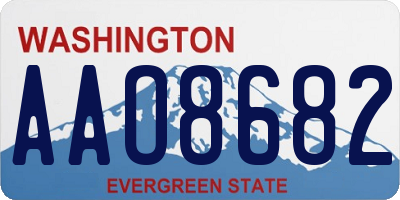 WA license plate AAO8682