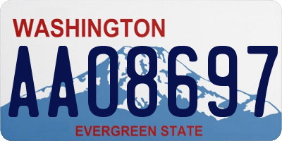 WA license plate AAO8697