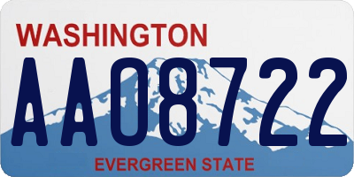 WA license plate AAO8722