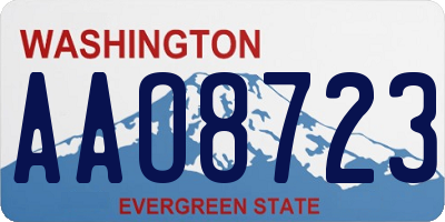WA license plate AAO8723