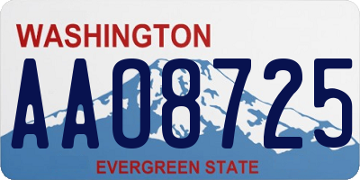 WA license plate AAO8725