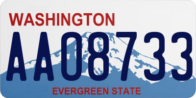 WA license plate AAO8733