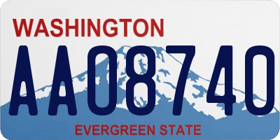 WA license plate AAO8740