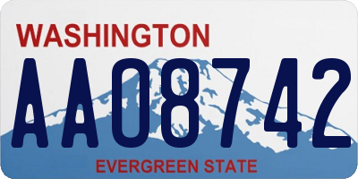 WA license plate AAO8742