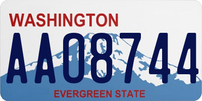 WA license plate AAO8744