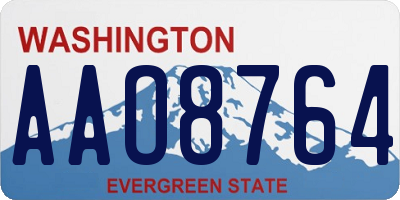 WA license plate AAO8764