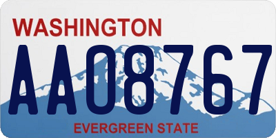 WA license plate AAO8767